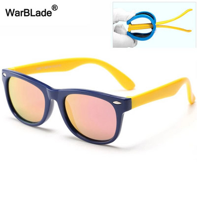 WarBLade Nove šarene sunčane naočale za djecu TR90 Polarizirane sunčane naočale za djevojčice i dječake Silikonske fleksibilne dječje UV400 zrcalne naočale