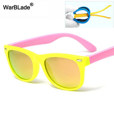 WarBLade Nove šarene sunčane naočale za djecu TR90 Polarizirane sunčane naočale za djevojčice i dječake Silikonske fleksibilne dječje UV400 zrcalne naočale