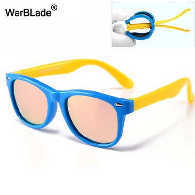 WarBLade Nove šarene sunčane naočale za djecu TR90 Polarizirane sunčane naočale za djevojčice i dječake Silikonske fleksibilne dječje UV400 zrcalne naočale