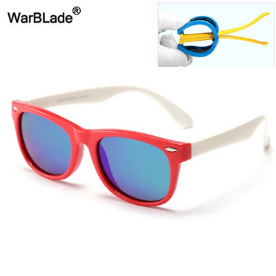 WarBLade Nove šarene sunčane naočale za djecu TR90 Polarizirane sunčane naočale za djevojčice i dječake Silikonske fleksibilne dječje UV400 zrcalne naočale