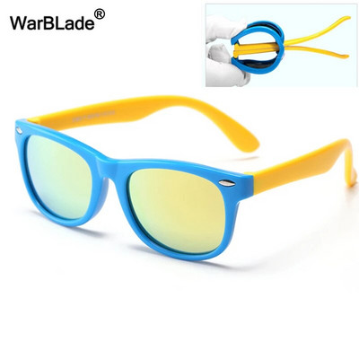 WarBLade Nove šarene sunčane naočale za djecu TR90 Polarizirane sunčane naočale za djevojčice i dječake Silikonske fleksibilne dječje UV400 zrcalne naočale