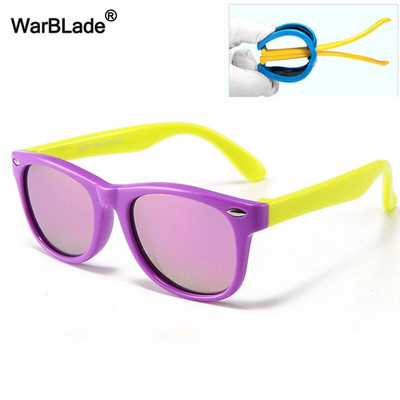 WarBLade Nove šarene sunčane naočale za djecu TR90 Polarizirane sunčane naočale za djevojčice i dječake Silikonske fleksibilne dječje UV400 zrcalne naočale