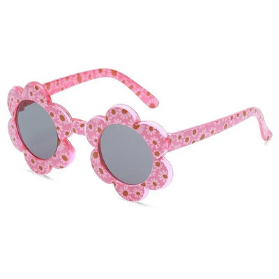 Laste lilledega päikeseprillid Vikerkaarevärvilised armsad ümmargused lasteprillid väikelastele, poistele, tüdrukutele õues