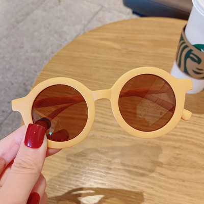 Jauni bērni jauka multfilma lāča forma apaļas saulesbrilles meitene zēns leopards divkrāsu vintage saulesbrilles UV aizsardzība klasisks bērns