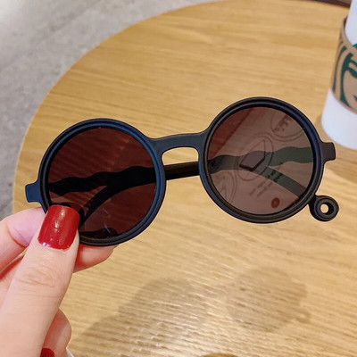 Jauni bērni jauka multfilma lāča forma apaļas saulesbrilles meitene zēns leopards divkrāsu vintage saulesbrilles UV aizsardzība klasisks bērns