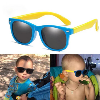 Детски слънчеви очила Поляризирани UV защита Гъвкави гумени очила Момчета Момичета Сенници Сладки бебешки очила Детски слънчеви очила