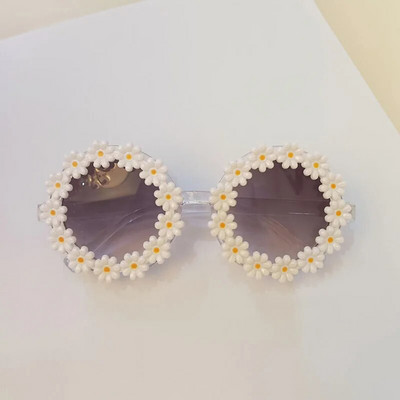 iboode Bērnu saulesbrilles Ovāls Flower Fashion Bērnu saulesbrilles Meitenes Baby Shades Brilles UV400 Āra saules aizsargbrilles