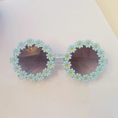 iboode Bērnu saulesbrilles Ovāls Flower Fashion Bērnu saulesbrilles Meitenes Baby Shades Brilles UV400 Āra saules aizsargbrilles