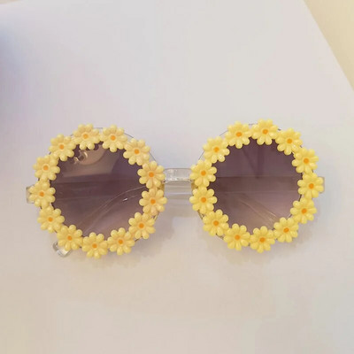 iboode Bērnu saulesbrilles Ovāls Flower Fashion Bērnu saulesbrilles Meitenes Baby Shades Brilles UV400 Āra saules aizsargbrilles