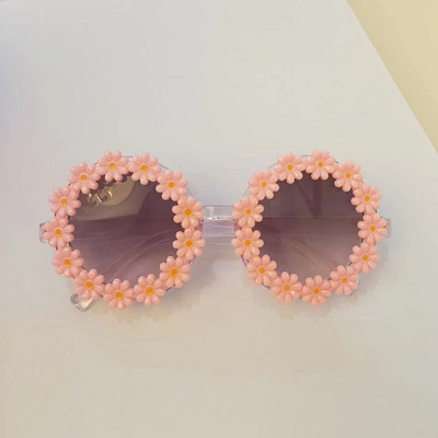 iboode Bērnu saulesbrilles Ovāls Flower Fashion Bērnu saulesbrilles Meitenes Baby Shades Brilles UV400 Āra saules aizsargbrilles