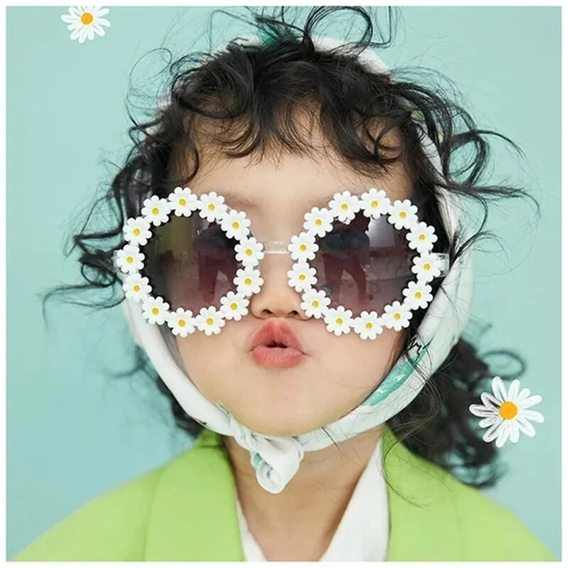 iboode Bērnu saulesbrilles Ovāls Flower Fashion Bērnu saulesbrilles Meitenes Baby Shades Brilles UV400 Āra saules aizsargbrilles