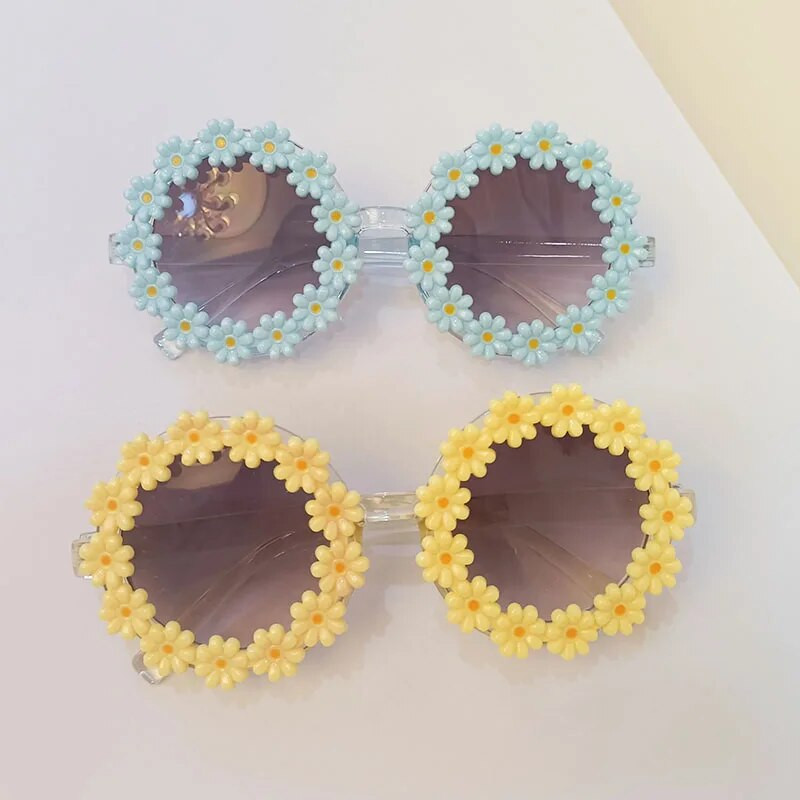iboode Bērnu saulesbrilles Ovāls Flower Fashion Bērnu saulesbrilles Meitenes Baby Shades Brilles UV400 Āra saules aizsargbrilles