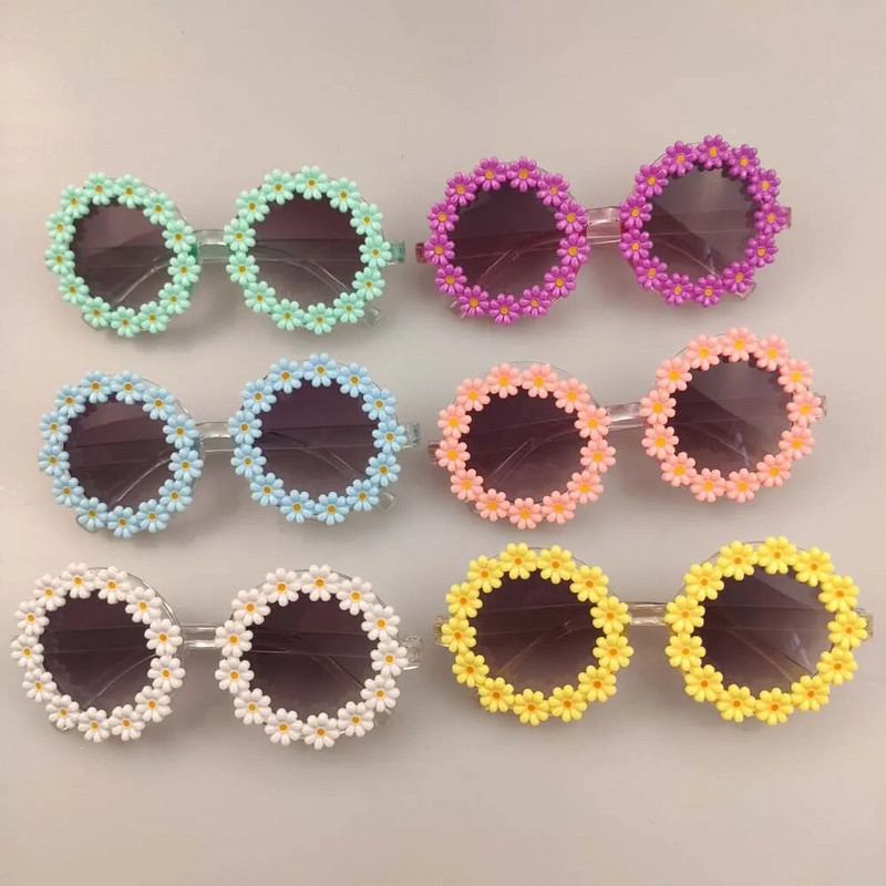 iboode Bērnu saulesbrilles Ovāls Flower Fashion Bērnu saulesbrilles Meitenes Baby Shades Brilles UV400 Āra saules aizsargbrilles