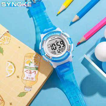SYNOKE Φοιτητικό Ψηφιακό ρολόι Αδιάβροχο αθλητικό Παιδικό ρολόι Glow Παιδικό ρολόι 7 χρωμάτων Ελαφρύ δώρο