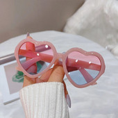 Cute Candy Krāsu Sirsniņas Bērnu Saulesbrilles Bērniem Retro Rozā Karikatūra Saulesbrilles Rāmis Meitenēm Zēniem Zīdaiņiem Saulesbrilles UV400 Brilles