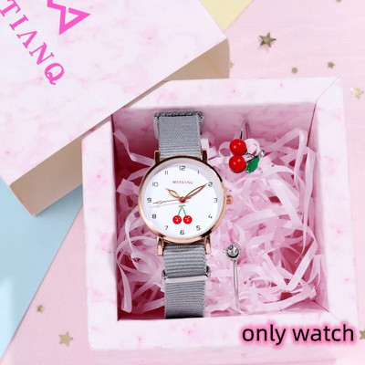 Tüdrukute käekell Armas ilus printsessi stiilis lastekellad Lastele õpilaste lõuend Kvarts Armas kirsst käekellad Kell Relogios