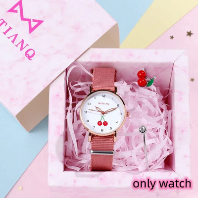 Tüdrukute käekell Armas ilus printsessi stiilis lastekellad Lastele õpilaste lõuend Kvarts Armas kirsst käekellad Kell Relogios