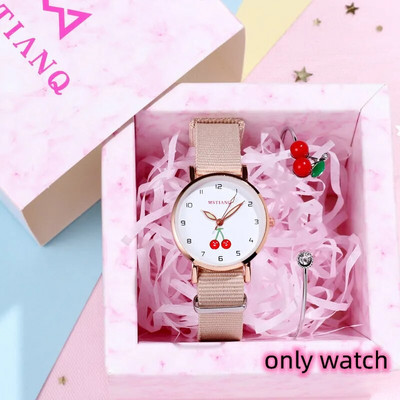 Tüdrukute käekell Armas ilus printsessi stiilis lastekellad Lastele õpilaste lõuend Kvarts Armas kirsst käekellad Kell Relogios