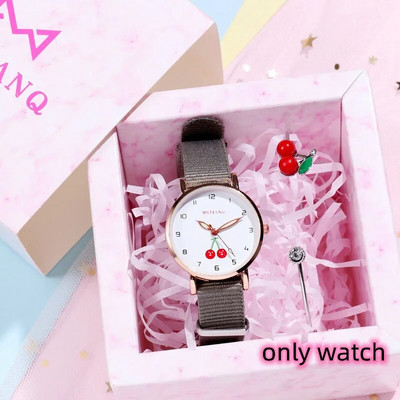 Tüdrukute käekell Armas ilus printsessi stiilis lastekellad Lastele õpilaste lõuend Kvarts Armas kirsst käekellad Kell Relogios