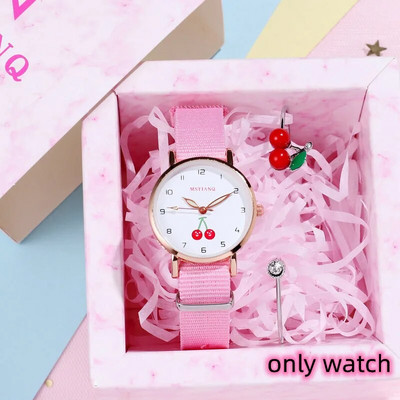 Tüdrukute käekell Armas ilus printsessi stiilis lastekellad Lastele õpilaste lõuend Kvarts Armas kirsst käekellad Kell Relogios