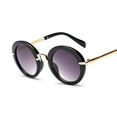 Bērnu saulesbrilles Bērnu klasiskas apaļas saulesbrilles zēniem meitenēm UV400 pakāpeniskas aizsargbrilles modes brilles rozā zaļā melna