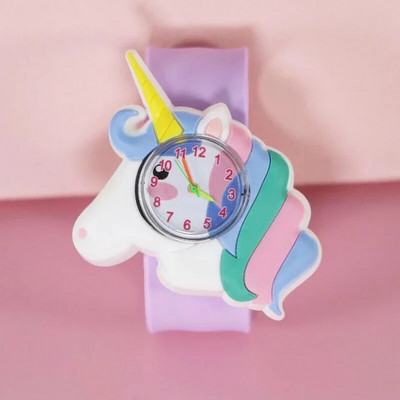Ceas pentru copii din desene animate Copii Fete Băieți Studenți Ceasuri din silicon Curcubeu Unicorn Ceas drăguț Stelele minunate Cadou de petrecere Ceas de mână cu quartz