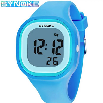 Марка SYNOKE Детски часовник Модни детски часовници Момчета Аларма LED Цифров часовник за деца Деца Ученици Водоустойчив ръчен часовник