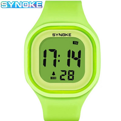 Zīmola SYNOKE bērnu pulkstenis Modes bērnu pulksteņi zēnu modinātāja LED digitālais pulkstenis bērniem bērniem studentu ūdensizturīgs rokas pulkstenis