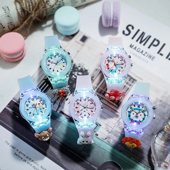 Модни сладки мигащи детски часовници Детски светещи силиконови детски гривни Светещи часовници за момичета Момчета Подаръци Reloj