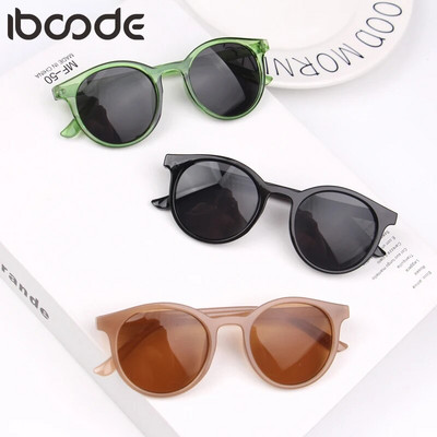 iboode Fashion Ochelari de soare rotunzi pentru copii, fete, copii, ochelari de protecție pentru bebeluși, ochelari de soare anti-UV, nuanțe, colorați, UV400, ochelari de călătorie