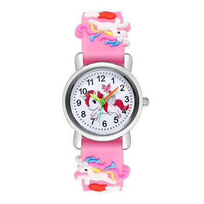 Ležerni slatki dječji sat Kawaii Crtić 3D Jednorog Ružičasti silikon Djevojčica Arapski digitalni kvarcni ručni satovi Dječja Relojes narukvica