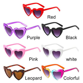 Детски слънчеви очила във формата на сърце 2023 Летни детски слънчеви очила Сладки любовни сърца Сенници Очила за 3-9 години Момчета Момичета