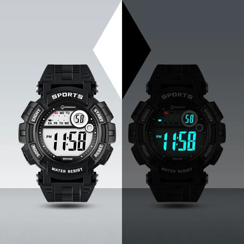 Bērnu digitālie pulksteņi Studentu gumijas siksnas rokassprādze bērniem zēniem sprādzes pusaudžiem lēti rokas pulkstenis jauniešiem vīriešu stundu sporta pulksteņi