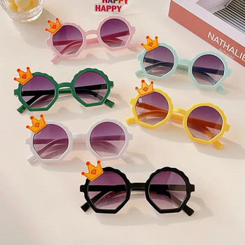 2023 Παιδικά χαριτωμένα ριγέ πολυγωνικά γυαλιά ηλίου UV400 Baby girls Outdoor Sun Protection Γυαλιά ηλίου Παιδικά γυαλιά ματιών