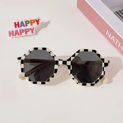 2023 Dječje slatke prugaste poligonske UV400 sunčane naočale Dječje djevojčice Sunčane naočale za zaštitu od sunca na otvorenom Dječje naočale za zaštitu očiju