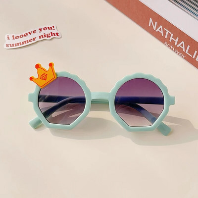 2023 Dječje slatke prugaste poligonske UV400 sunčane naočale Dječje djevojčice Sunčane naočale za zaštitu od sunca na otvorenom Dječje naočale za zaštitu očiju
