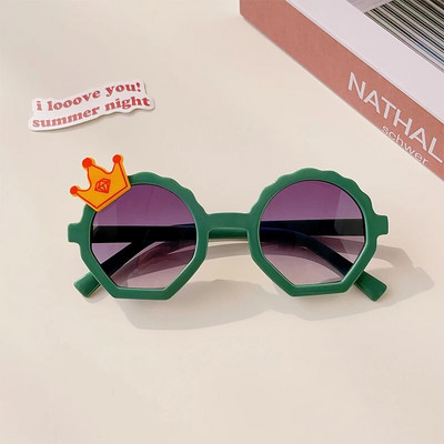 2023 Dječje slatke prugaste poligonske UV400 sunčane naočale Dječje djevojčice Sunčane naočale za zaštitu od sunca na otvorenom Dječje naočale za zaštitu očiju