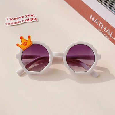 2023 Dječje slatke prugaste poligonske UV400 sunčane naočale Dječje djevojčice Sunčane naočale za zaštitu od sunca na otvorenom Dječje naočale za zaštitu očiju