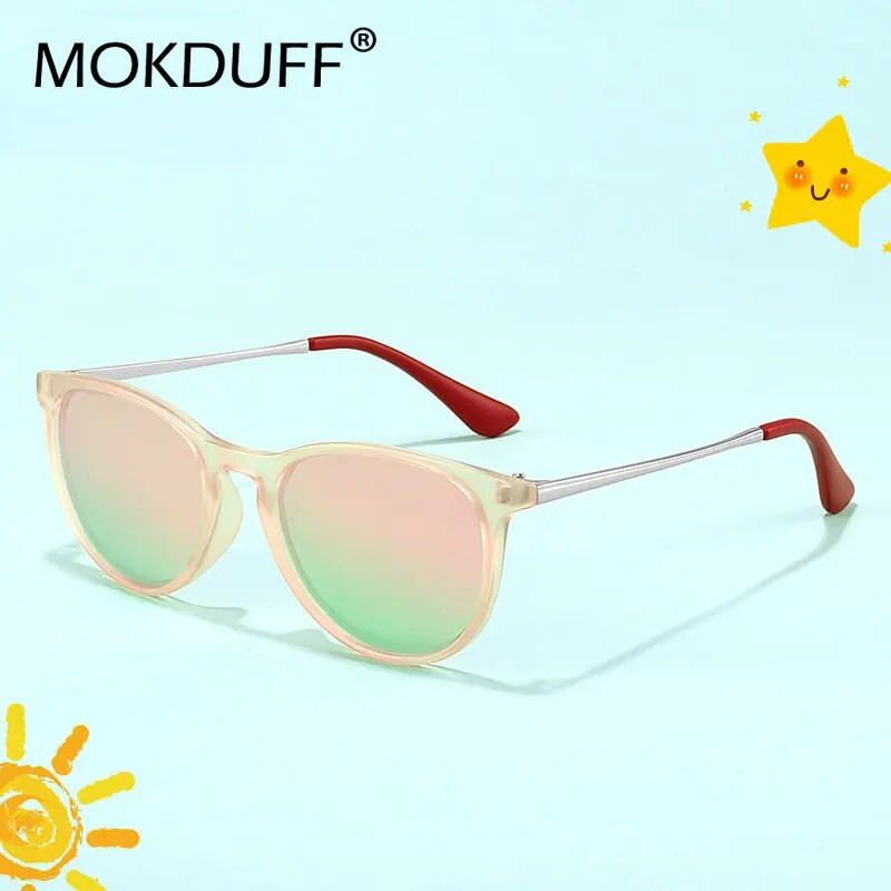 Jaunas bērnu polarizētās saulesbrilles Retro apaļas saulesbrilles meitenēm, zēniem vecumā no 3 līdz 12 gadiem