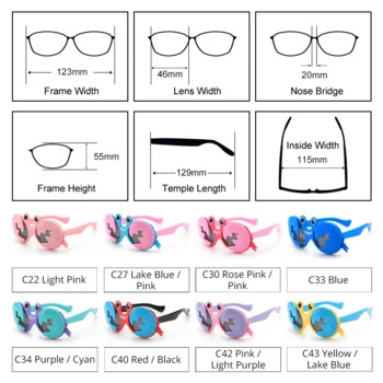 Ralferty Cool μωρό παιδικά γυαλιά ηλίου για κορίτσια αγόρια Κινούμενα σχέδια Crab Flip Up Γυαλιά ηλίου Αστείες παιδικές αποχρώσεις Άθραυστο μαλακό πλαίσιο Oculo