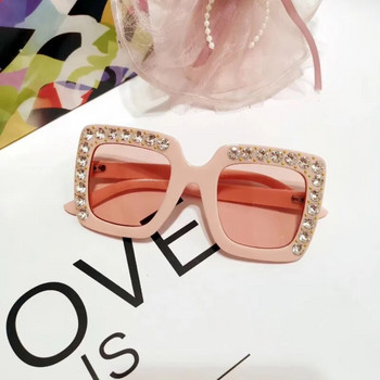 2022 Επώνυμα γυαλιά ηλίου Diamond Παιδικά γυαλιά ηλίου UV400 Μεγάλος σκελετός γυαλιά Baby Boys Girls Lovely Sunglasses Oculos