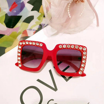 2022. gada zīmola lielizmēra dimanta saulesbrilles bērniem UV400 saulesbrilles liela rāmja aizsargbrilles mazuļiem zēniem meitenēm burvīgas saulesbrilles Oculos brilles