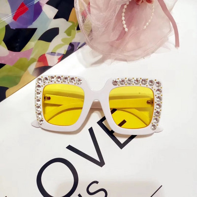 2022. gada zīmola lielizmēra dimanta saulesbrilles bērniem UV400 saulesbrilles liela rāmja aizsargbrilles mazuļiem zēniem meitenēm burvīgas saulesbrilles Oculos brilles