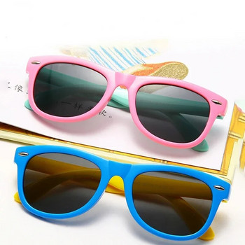 Στρογγυλά Polarized παιδικά γυαλιά ηλίου σιλικόνης ευέλικτη ασφάλεια Παιδικά γυαλιά ηλίου μόδας αγόρια κορίτσια για εξωτερικούς χώρους Αποχρώσεις γυαλιά UV400