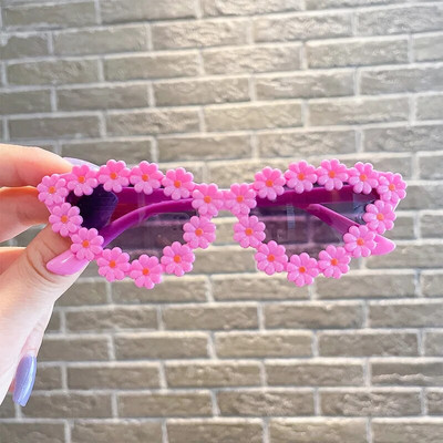 2023. gada jaunākās vintage meiteņu zēnu krāsas apaļas puķes kaķa acs formas bērnu saulesbrilles UV400 bērniem paredzētas polarizētās saulesbrilles