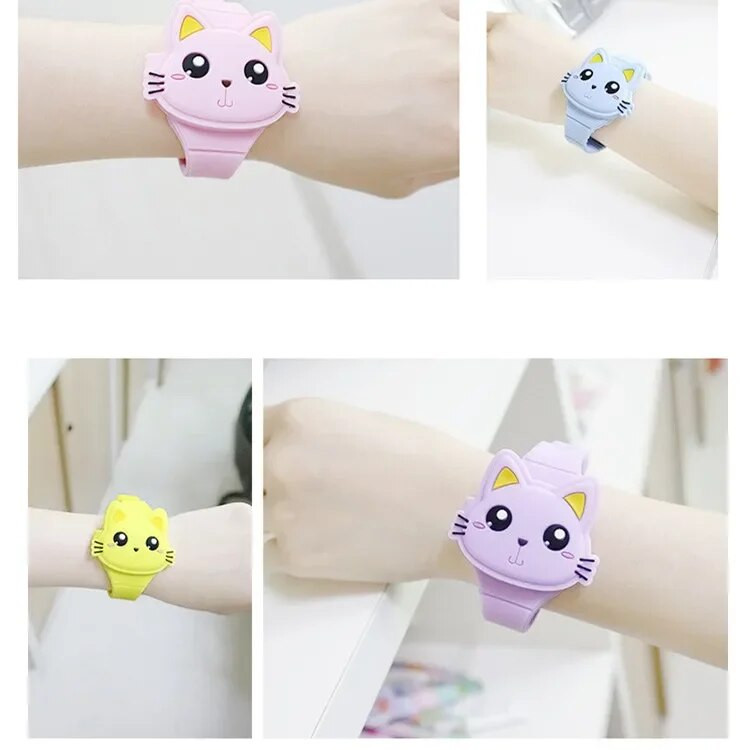 Lastekellad Lastele Armsad Jäneskass Multifilmid LED Elektroonilised Kellad Poistele ja tüdrukutele Silikoonist mänguasi Käekellad Kingitused