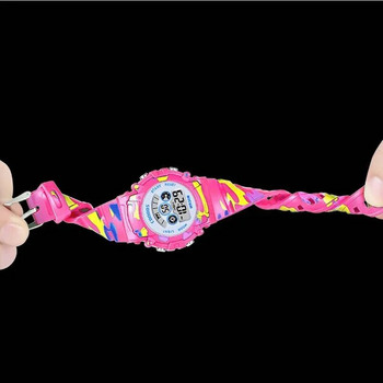 Camouflage Παιδικά Ρολόγια Αδιάβροχο Παιδικό Ψηφιακό Ρολόι Φωτεινό Αθλητικό για αγόρια Κορίτσια LED Ξυπνητήρι Ρολόι χειρός