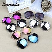 iboode Spogulis Bērnu Saulesbrilles Bērniem Atstarojošas Saulesbrilles Zīmols Dizains Zēnu Meiteņu Shades UV400 Resin Lens Baby Goggle Eyewear