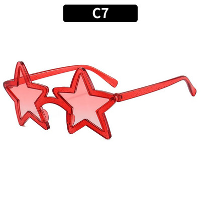 Street Beat Fashion Personality Piecstaru zvaigzne Bērnu saulesbrilles Meitene Zēns Jauki Tonēti Krāsu Plastmasas Rāmis Bērnu Saulesbrilles