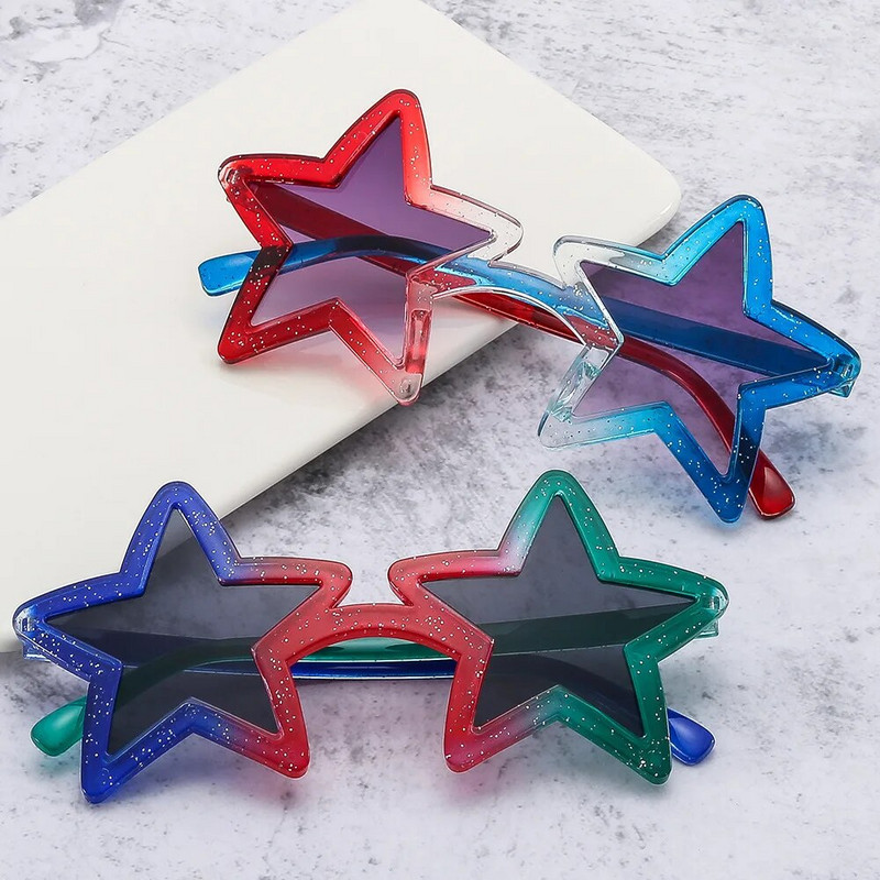 Street Beat Fashion Personality Piecstaru zvaigzne Bērnu saulesbrilles Meitene Zēns Jauki Tonēti Krāsu Plastmasas Rāmis Bērnu Saulesbrilles